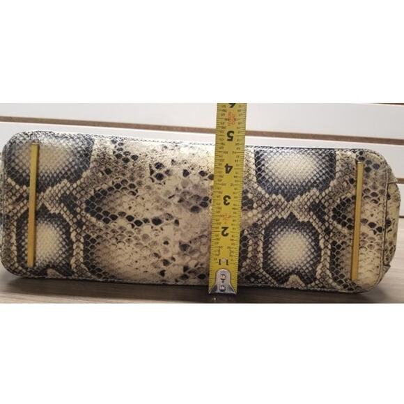 Tory Burch Robinson Mini Snake Embossed Double Zip Tote Bag - Picture 8 of 16